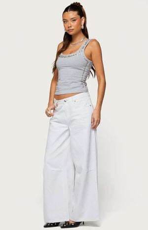 Studded Built in Bra Tank Top image number 4