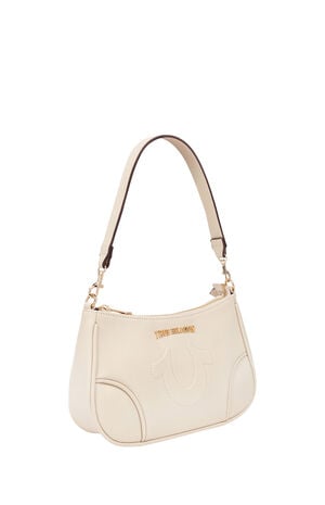 Cream Trapunto Logo Shoulder Bag image number 2