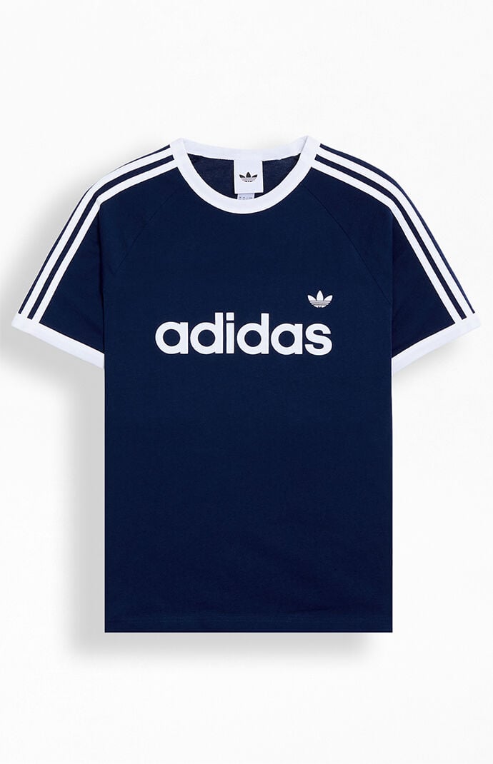 adidas Three Stripe Ringer T-Shirt