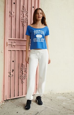 White Hilary Yoga Sweatpants image number 2