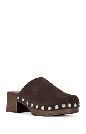 Women's Walinda Chocolate Studded Clogs image number 2