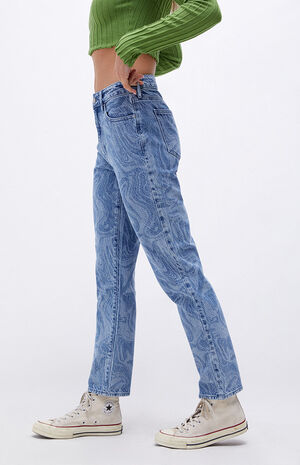 Eco Swirl Print Mom Jeans image number 4