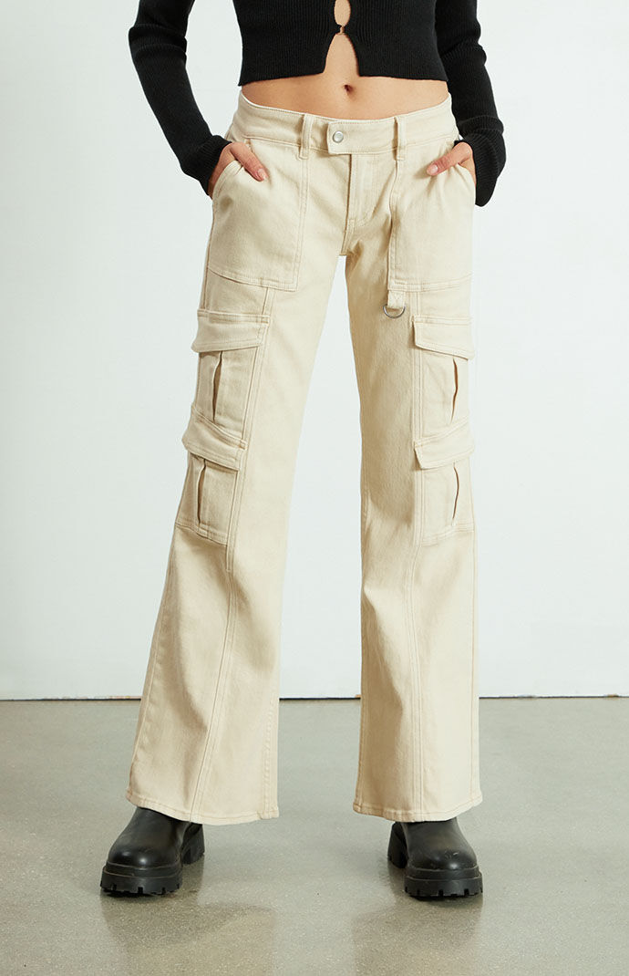 【WOOHWA】LOW RISE CARGO BOOT-CUT Pacsun Pearl Low Rise Cargo Bootcut Pants | PacSun