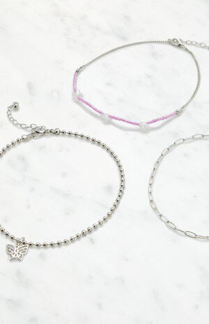 3 Pack Butterfly Choker Necklaces image number 2