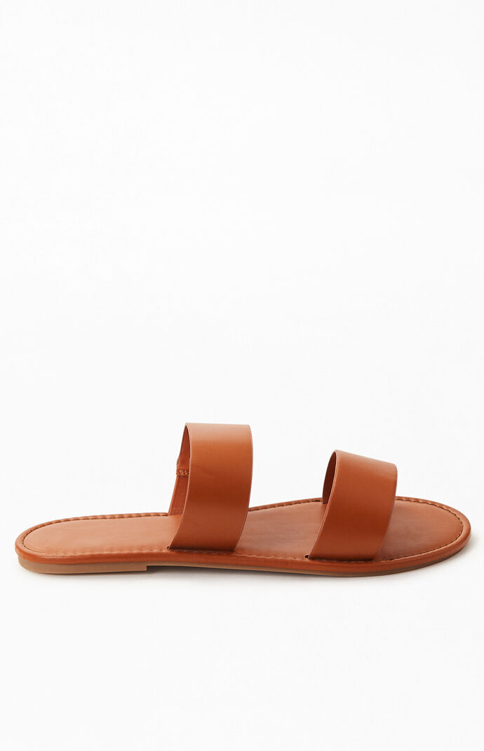 PacSun Women s Pu Double Strap Sandals PacSun
