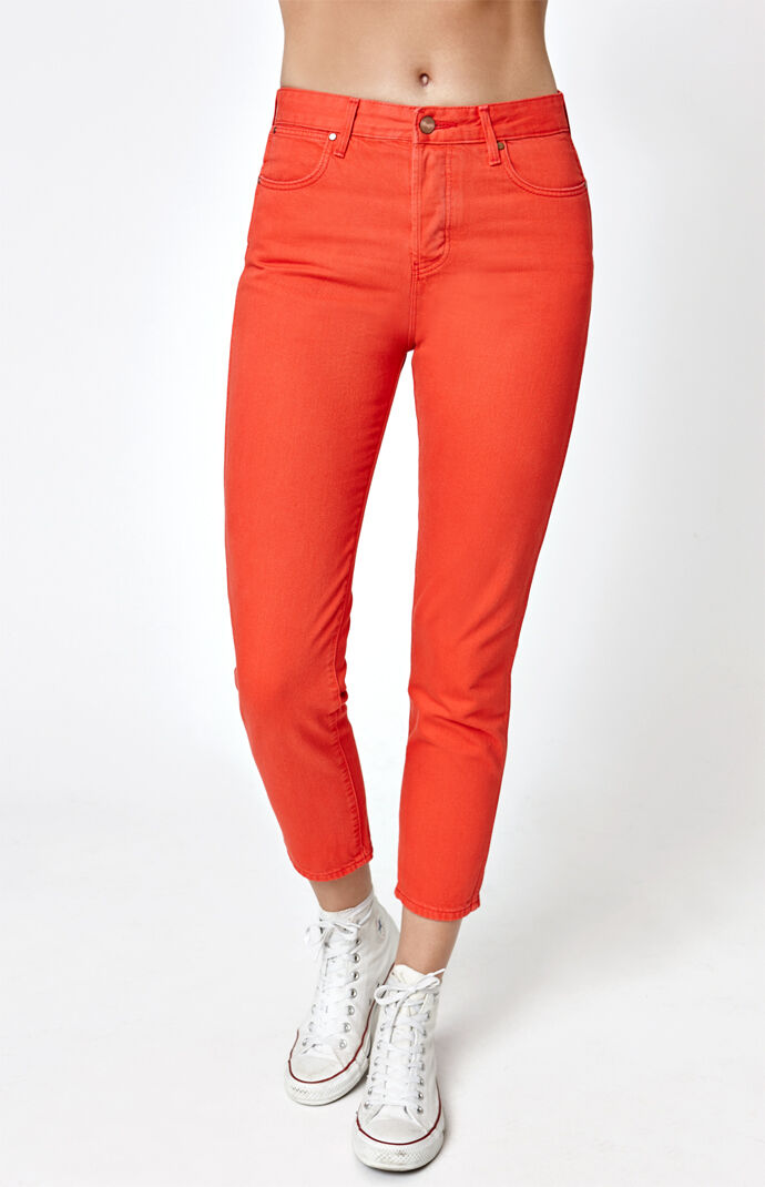 Wrangler Colored Straight Cropped Jeans at