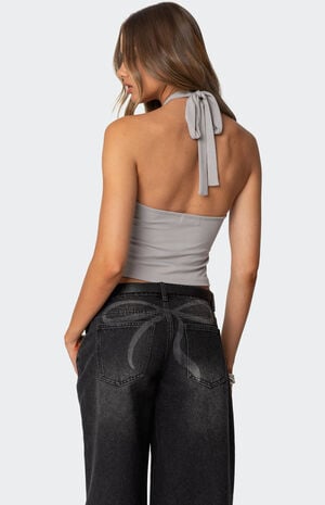 Reissa Criss Cross Halter Top image number 5