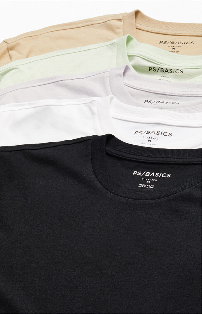 Five Pack Regular Fit T-Shirts