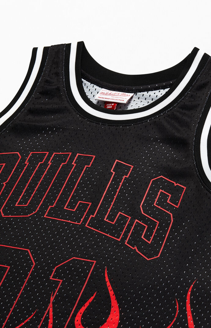 Rodman Bulls Flames Basketball Jersey
