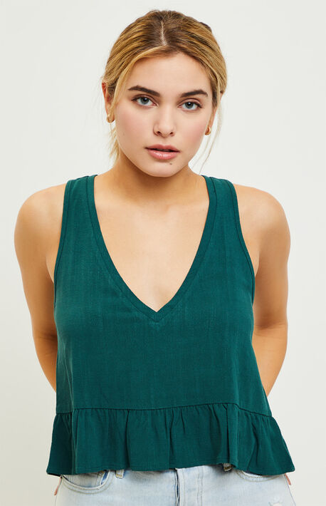 V-Neck Babydoll Tank Top