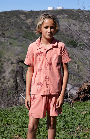 Palm Tree Terry Camp Shirt image number 2