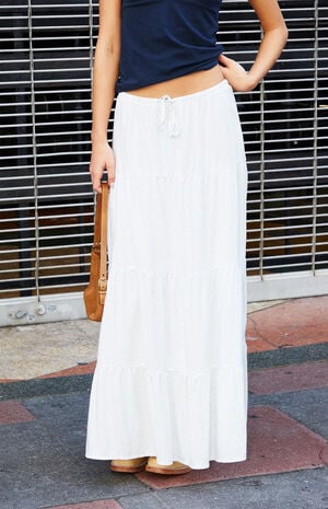 Light Blue Olive Maxi Skirt