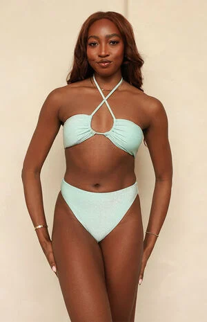 Seashore High Waisted Cheeky Bikini Bottom image number 1