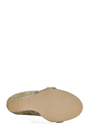 Women's Raffaello Beige Wedge Sandals image number 5