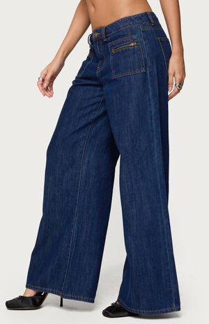 Jimena Low Rise Wide Leg Jeans image number 2