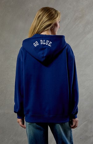 Michigan Wolverines Embroidered Zip Up Hoodie image number 4