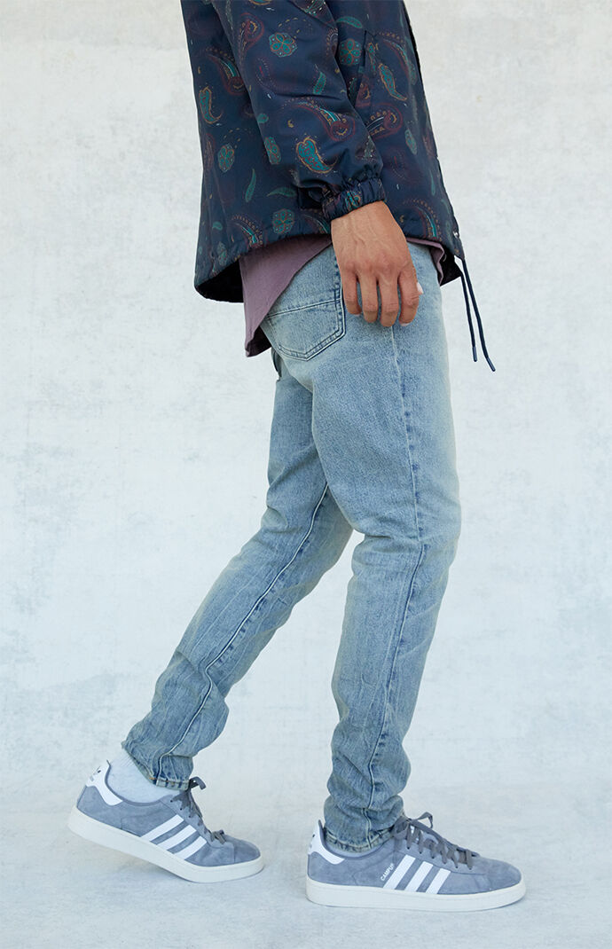 Gray Stacked Skinny Jeans