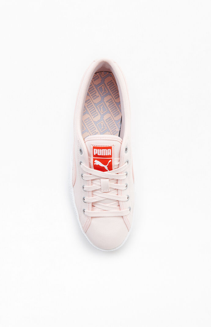 Love Pink Canvas Sneakers