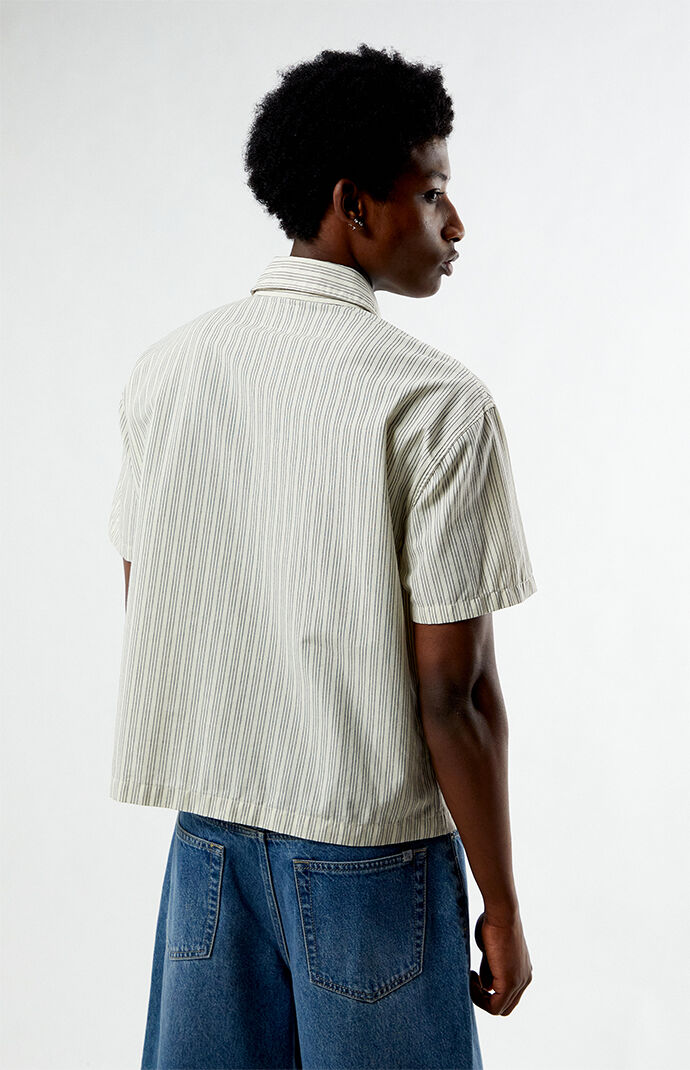 Pacsun Oxford Striped Camp Shirt