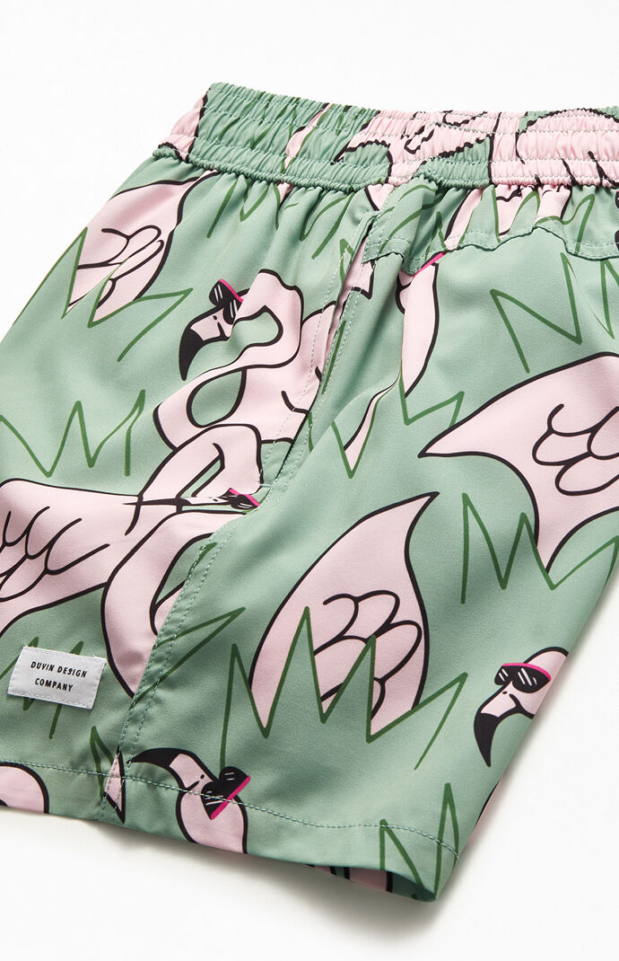 Flock of Flamingos 15" Swim Trunks