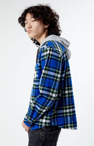 x Saturdays NYC Overhead Saltwater Hooded Shirt image number 3