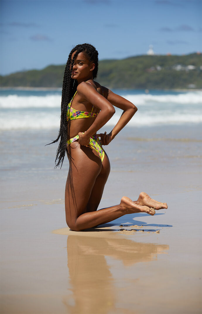Multicolor California Sporty Bikini Bottom