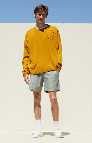 Olive Textured Volley Shorts image number 2