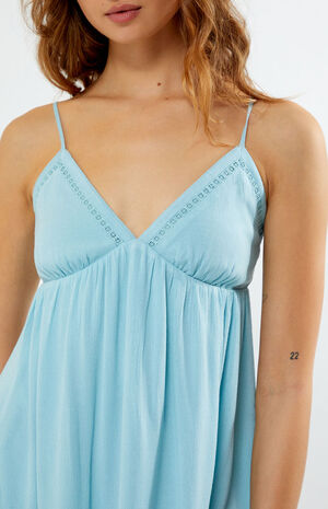 Trim V-Neck Babydoll Dress image number 2