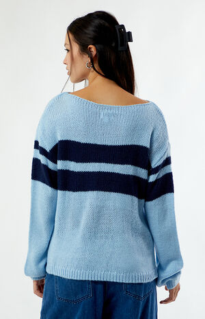 Boat Neck Striped Sweater image number 3