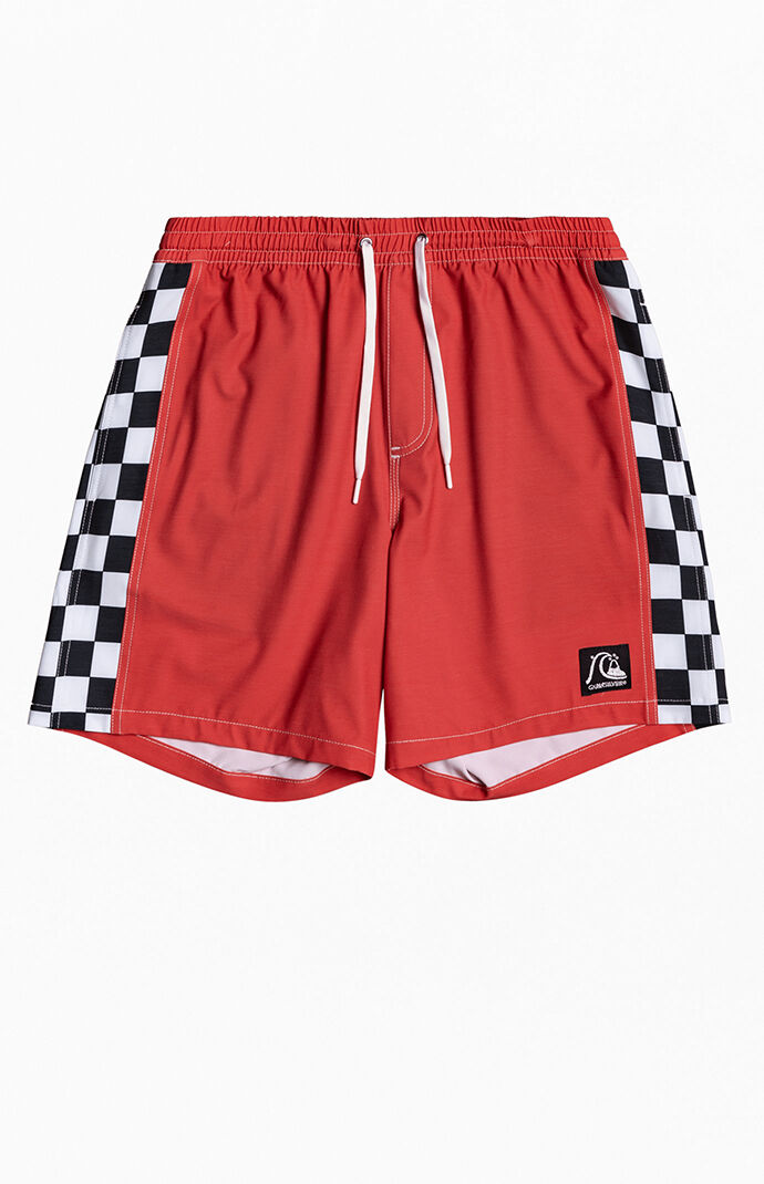 Red Checker Arch 17" Swim Trunks