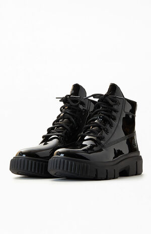 Women's Patent Leather Greyfield Boots image number 2