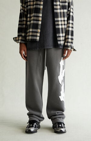 LA Applique Fleece Baggy Sweatpants image number 4