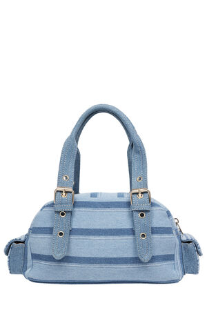 Soft Satchel Denim Mini Handbag image number 4