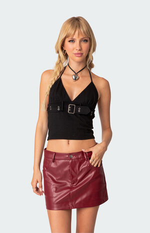 Birdie Buckle Belted Top image number 1