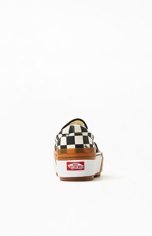 Checkerboard Stacked Slip-On Sneakers image number 3