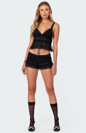Marielle Sheer Ribbon Bow Tank Top image number 2