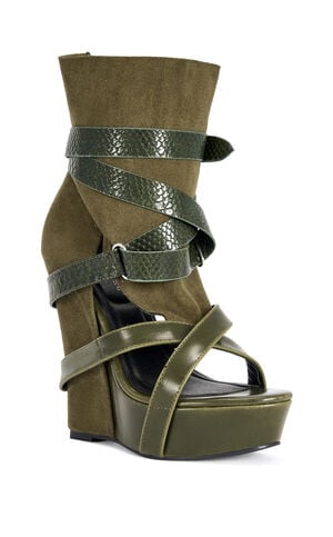 Women's Rothko Olive Wedge Sandals image number 2