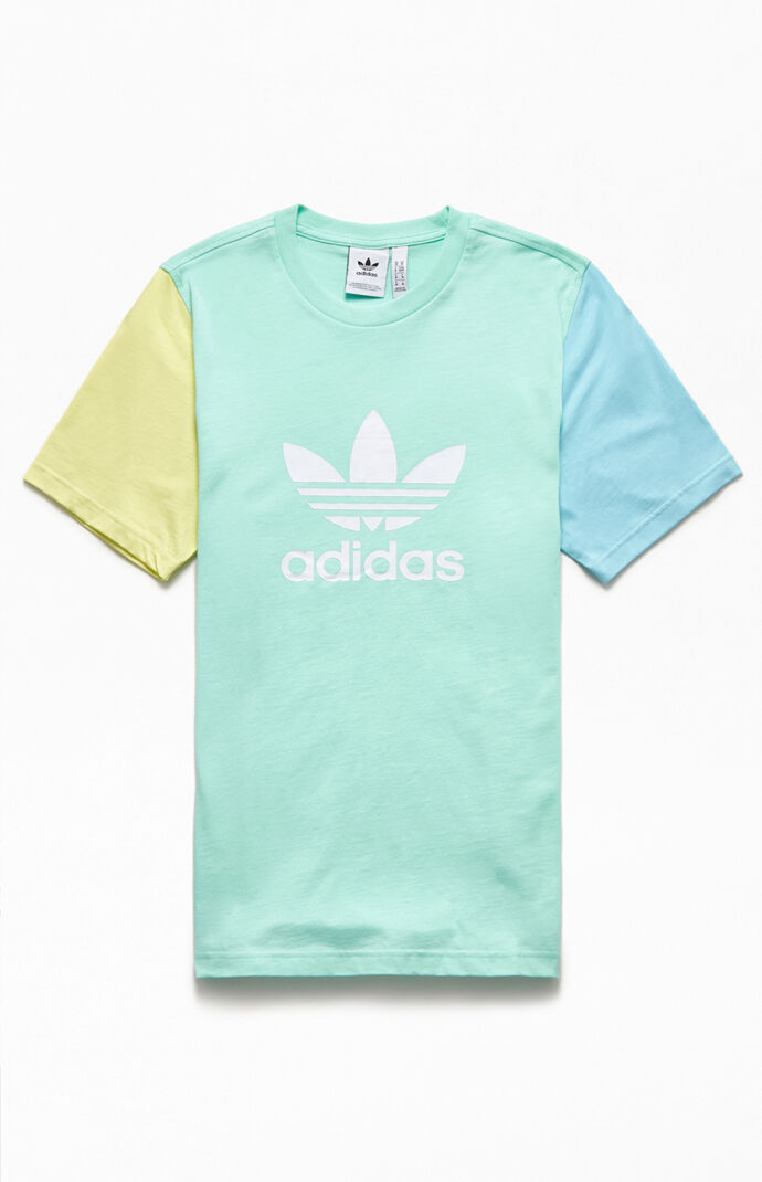adidas yellow and blue t shirt