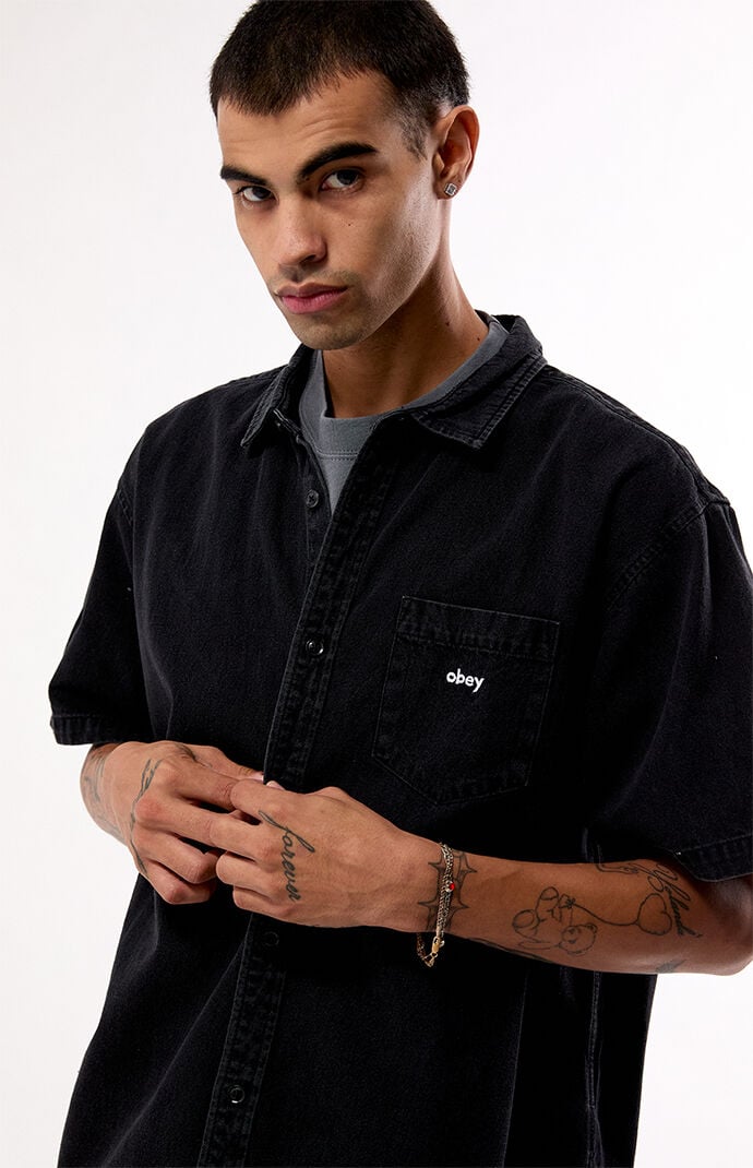 Obey Owens Denim Short Sleeve Shirt