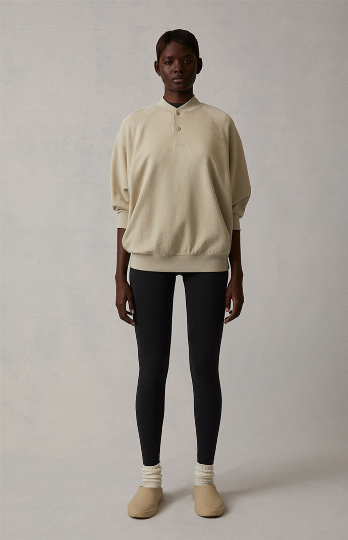 Wheat 3/4 Henley Sweatshirt | PacSun