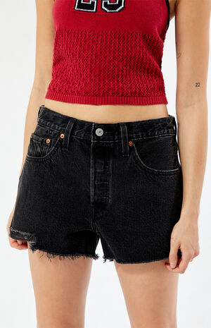 Black 501 Denim Shorts Black 501 Denim Shorts image number null