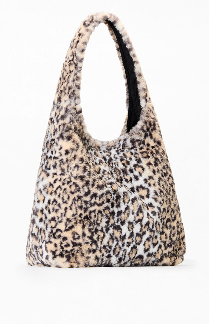 John Galt Leopard Faux Fur Shoulder Bag | Pacsun