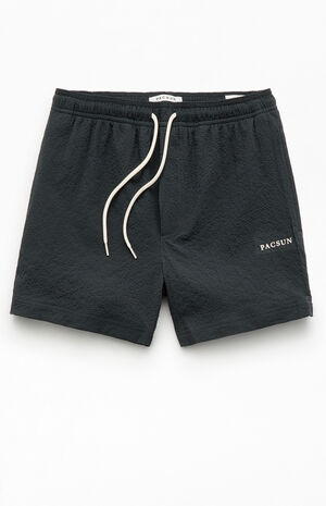 Black Sail Seersucker 4.5" Swim Trunks image number 1