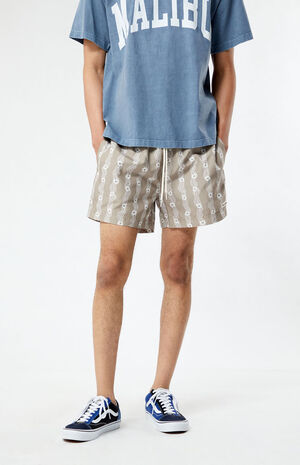 Flower Stripe 4.5" Swim Trunks image number 2
