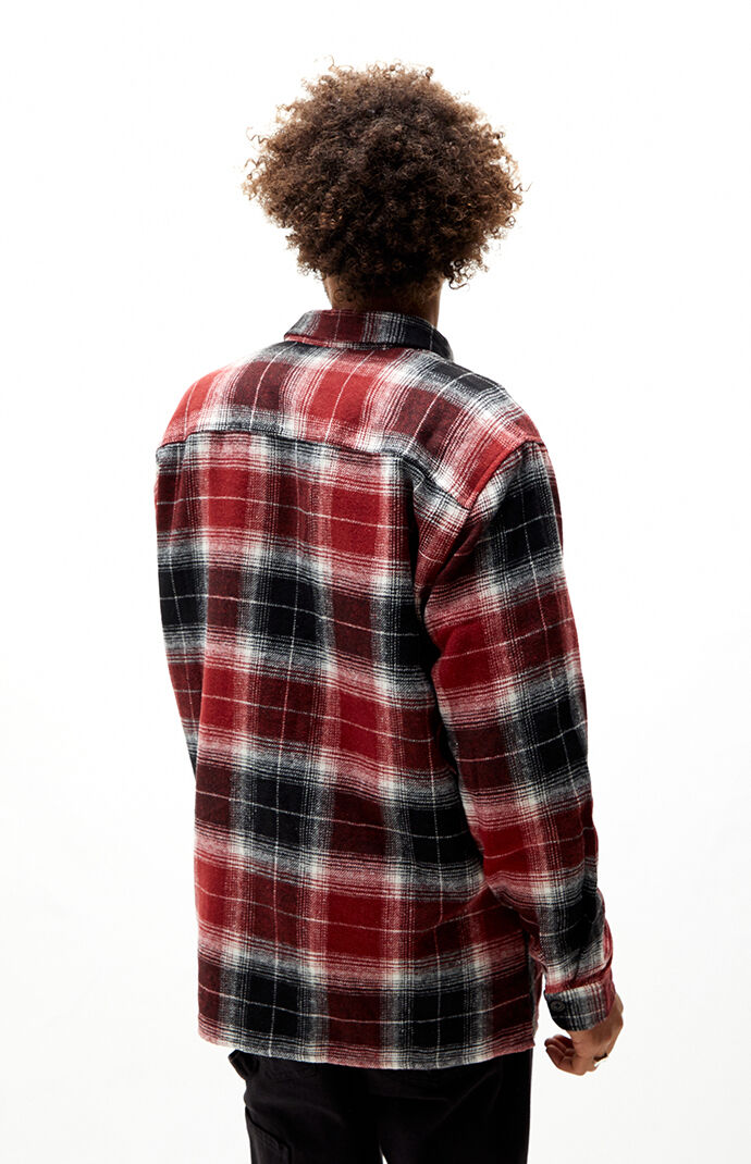 Flannel deals hoodie pacsun