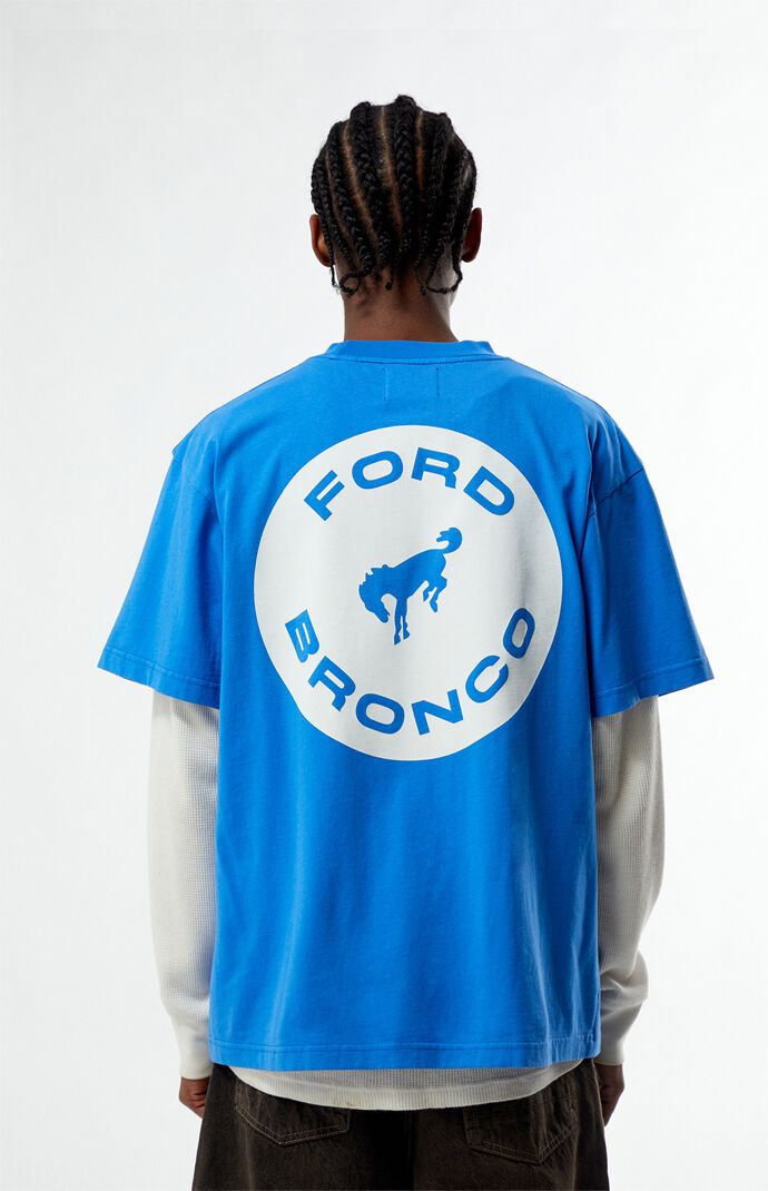 FORD Blue Bronco Circle Logo T-Shirt | PacSun