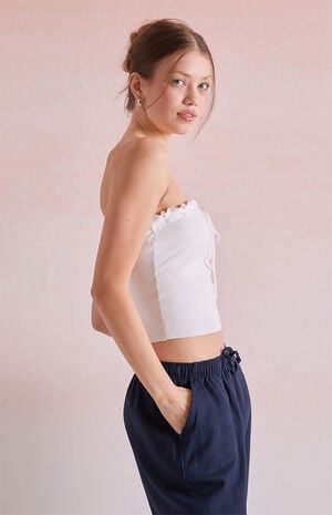 Ruffle Edge Tube Top image number 2
