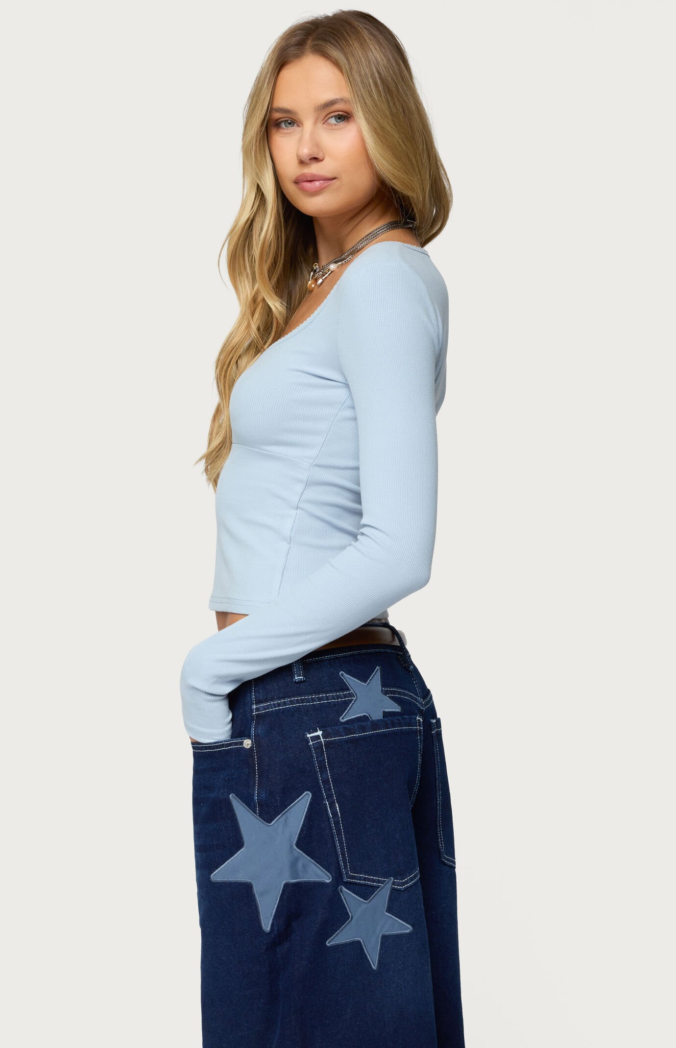Edikted Madder Keyhole Cutout Top