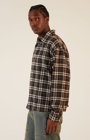 Washed Cropped Flannel Shirt image number 3