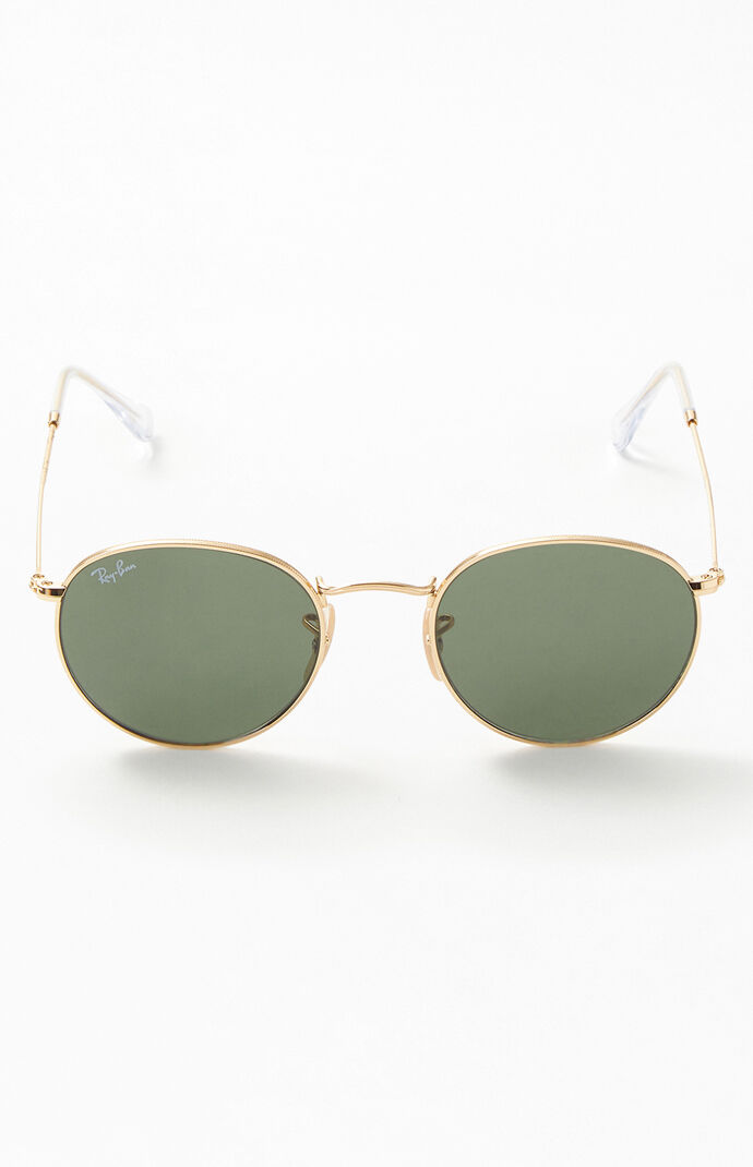 Round Metal Flat Lens Sunglasses